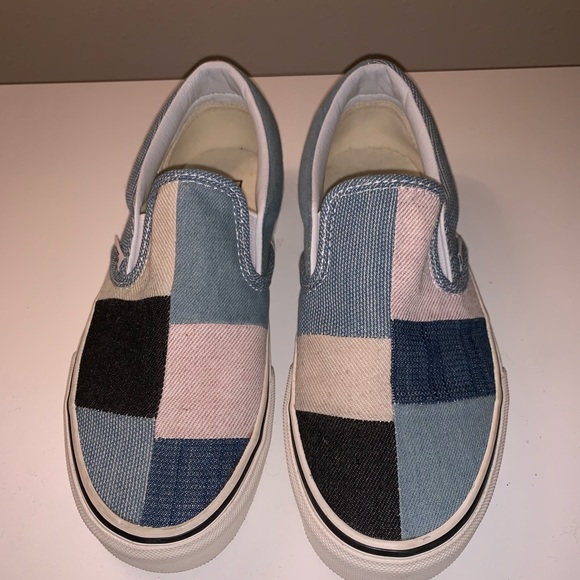 vans patchwork slip on womens